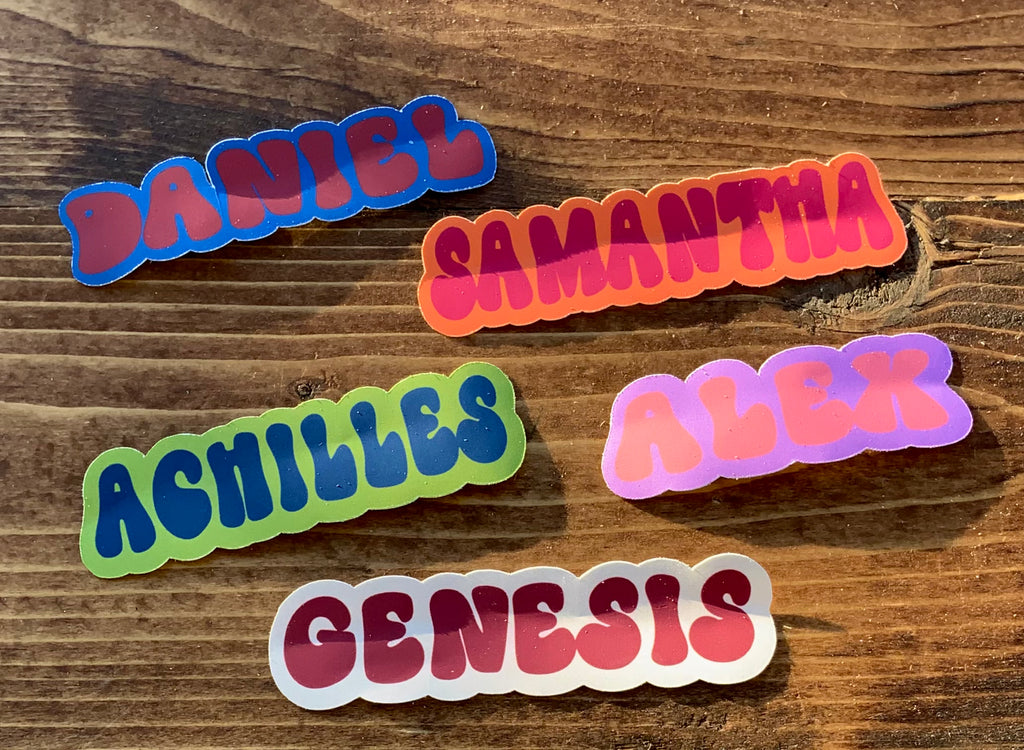 Retro Name Sticker