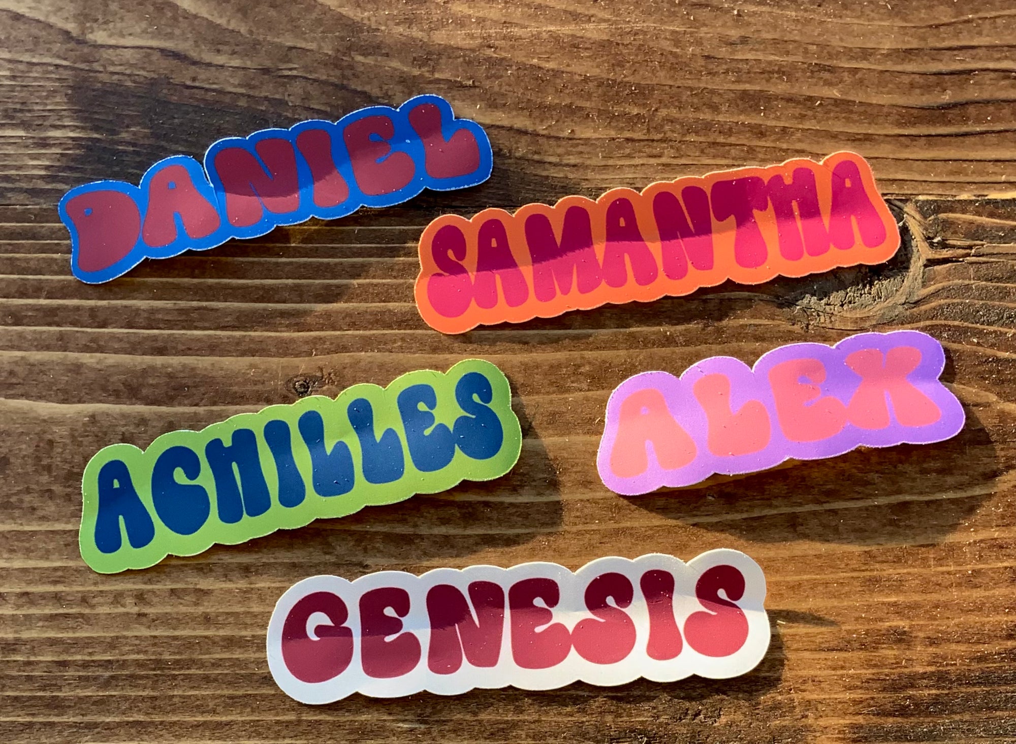 Retro Name Sticker